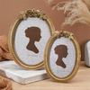 Retro Picture Frame,Decorative Photo Frame Antique Ornate Oval Photo Frame for Tabletop and Wall Display Home Decors