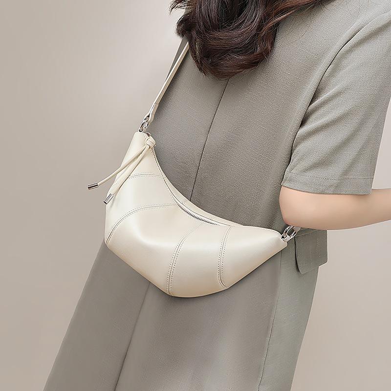 

Dumpling Bag Women S Messenger Bag Leather Women S Bag Fashion Commuter High Sense Commuter Croissant Bag бежевий