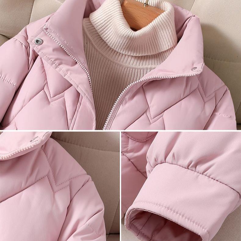 Fashionable and Loose Cotton Jacket for Women, Short and Thickened Winter Coat Keeping Warm