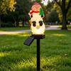 Outdoor Seasonal Atmosphere Lights Christmas Solar Stake Lights, Santa Snowman Tree Figurine Lawn Warm White LED Garden Ornaments Waterproof for
