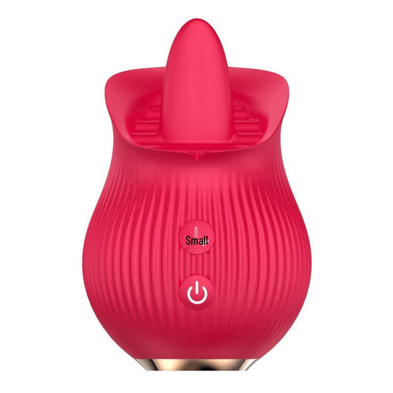 Chen Rose Telescopic Vibrator with Licking Tongue and Jumping Egg