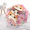 1pc Three Cute Cats Ideas Automatic Folding Umbrella - 3 Folding Design, Vivid Cartoon Pattern, Suitable for Outdoor Activities, A Gift for Fans