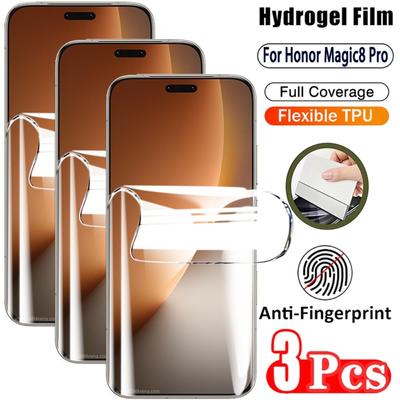 3 ks Ultra čirá hydrogelová fólie pro Honor Magic 8 7 6 Pro Lite X9C X8C Ochranná fólie na displej pro Honor 500 400 300 Pro 200 100 90 Lite