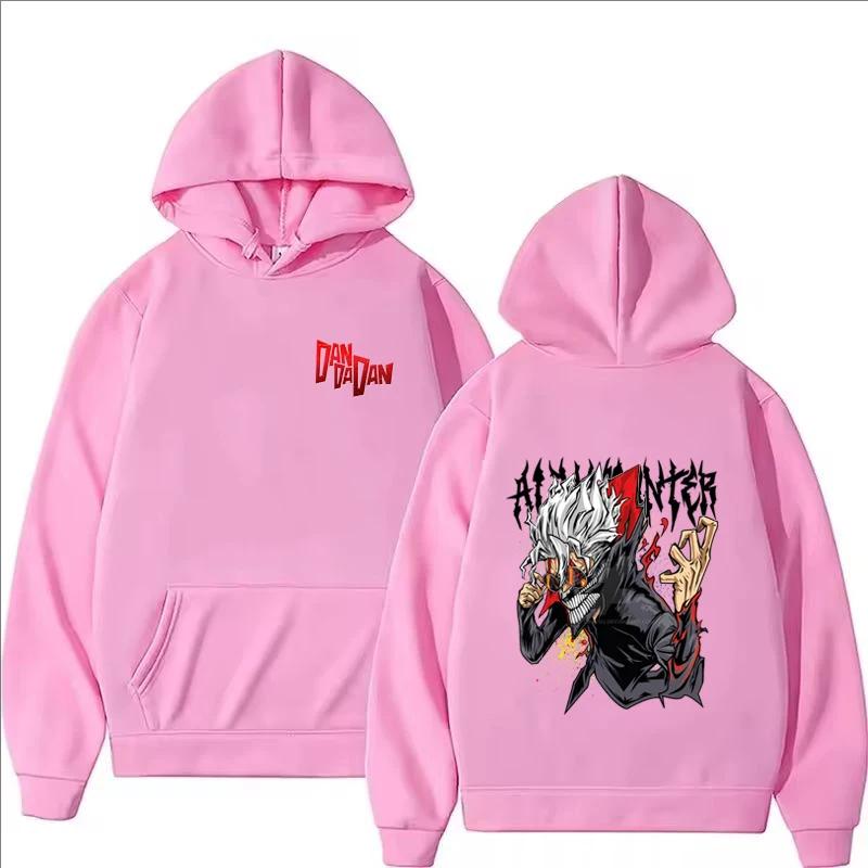 Japanese Dandadan Printed Hoodie Women Casual Harajuku High Street Y2K Long Sleeve Fleece Autumn Winter Pullover Sweatshirts