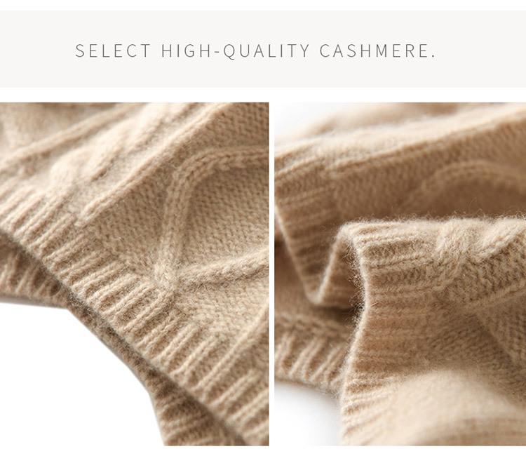 Women's Autumn & Winter Cashmere Aviator Hat - Warm Knitted Wool with Ear Protection