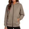 Ladies' Fashionable Solid Color Casual Hooded Long Sleeved Coat