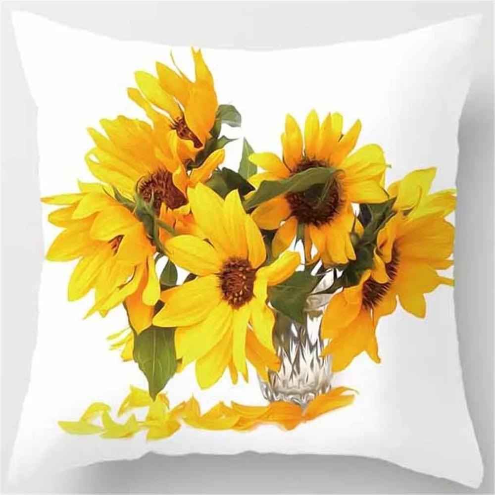 Sunflower Decorative Pillowcase Office Living Room Car Ornaments Home Pillowcase