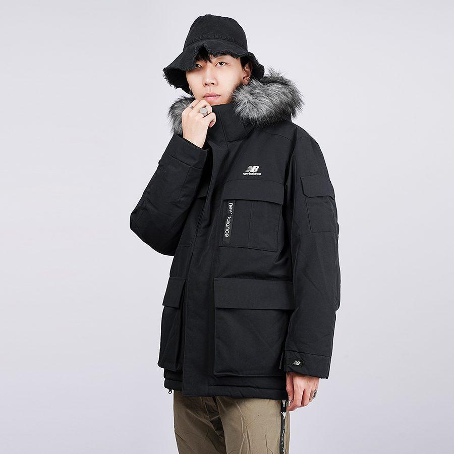 New Balance Down Jackets Men's Black Hooded Moderate Other NPA46021-BK