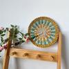 1Pcs Nordic handmade seagrass woven fan decoration, for outdoor and home decoration, holiday gift
