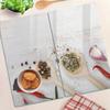 Set of Two Glass Kitchen Boards for Vegetables and Spices 2x30x52 cm