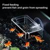Aquarium Fish Food Feeder with Suction Cup Acrylic Fish Tank Fixed Food Dispenser Wide Feeding Area Dispensing Tool