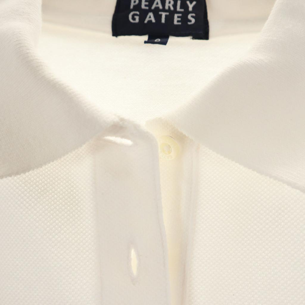 Pearly Gates Made In Japan Golf Short Sleeve Polo Shirt White Fawn Women Used