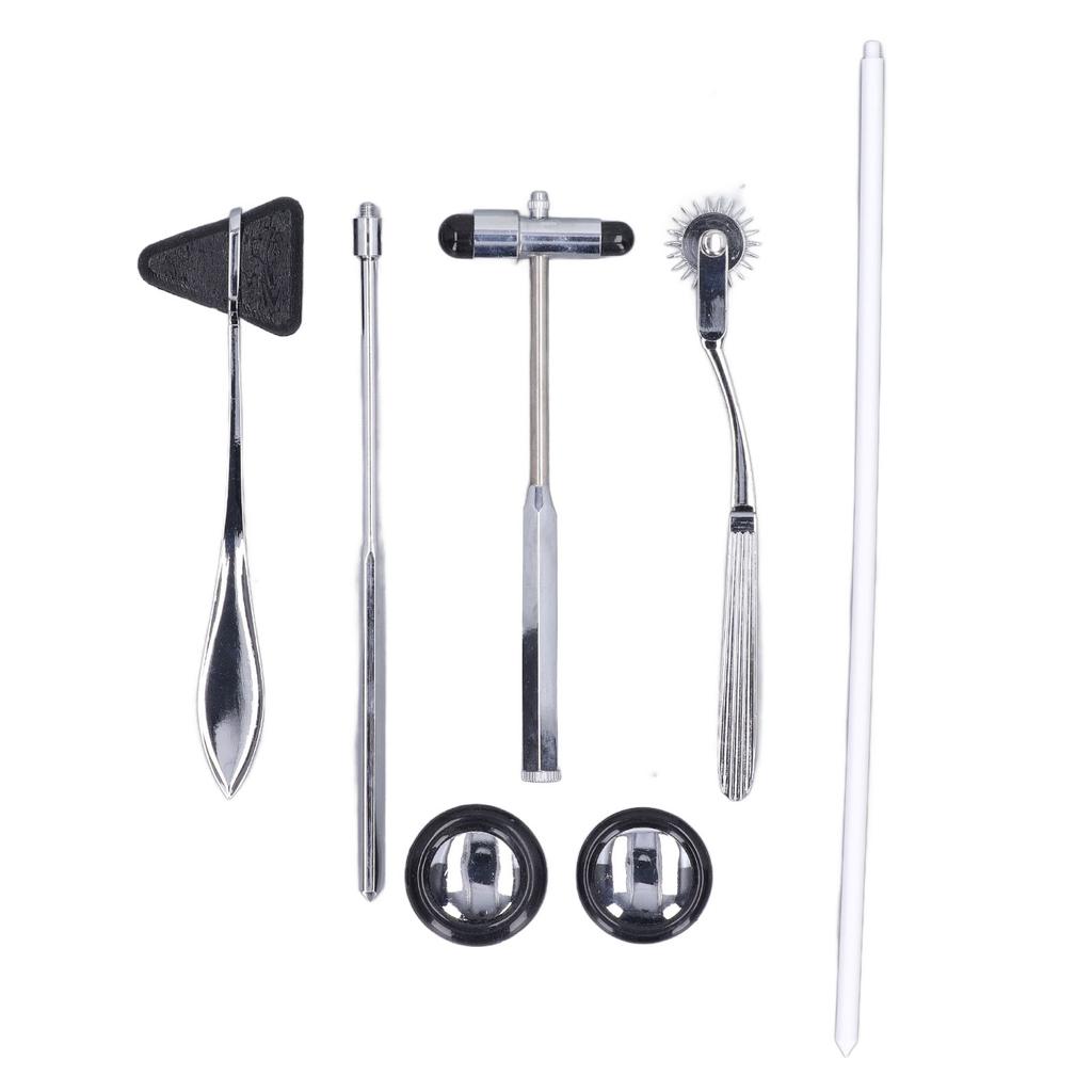 5PCS Neurological Hammer Set Stainless Steel Multifunctional Portable Medical Hammer Set for Nervous System Exam