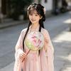 Zifangzhai Ancient-Style Pure Silk Fan with Blank Long Handle, Imitation Antique Fine Brushwork, Watercolor Hand-Painted Round Fan