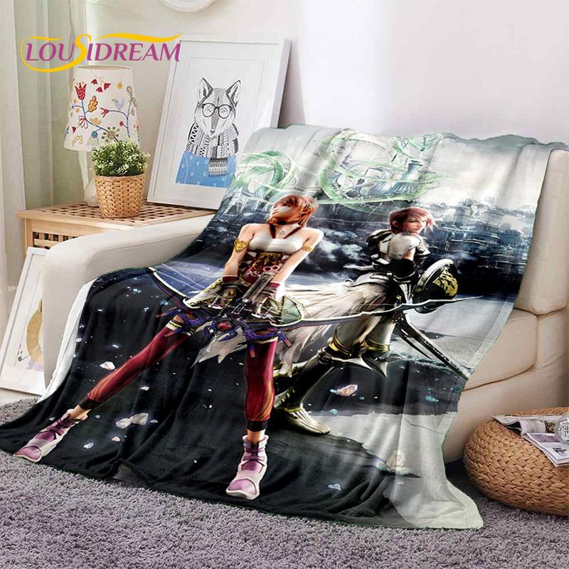Final Fantasy Series Games Soft Blankets,Keep Warm Throw Blanket Comfortable Blanket for Picnic Beds Sofa Home Bedroom Gift Kids