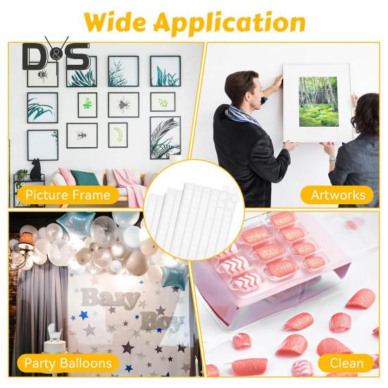 288 stk Sticky Tack Kitt Avtakbar selvklebende plakat Kitt Montering Tacky Kitty for opphenging av bilder Kunstdekorasjoner