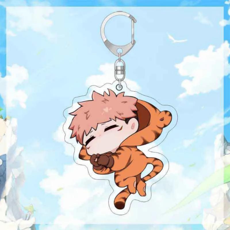 Anime Acrylic Key Ring for Jjk Ryomen Sukuna Yuji Itadori Megumi Fushiguro Chibi Version Self-Made Bag Pendant Birthday Gift