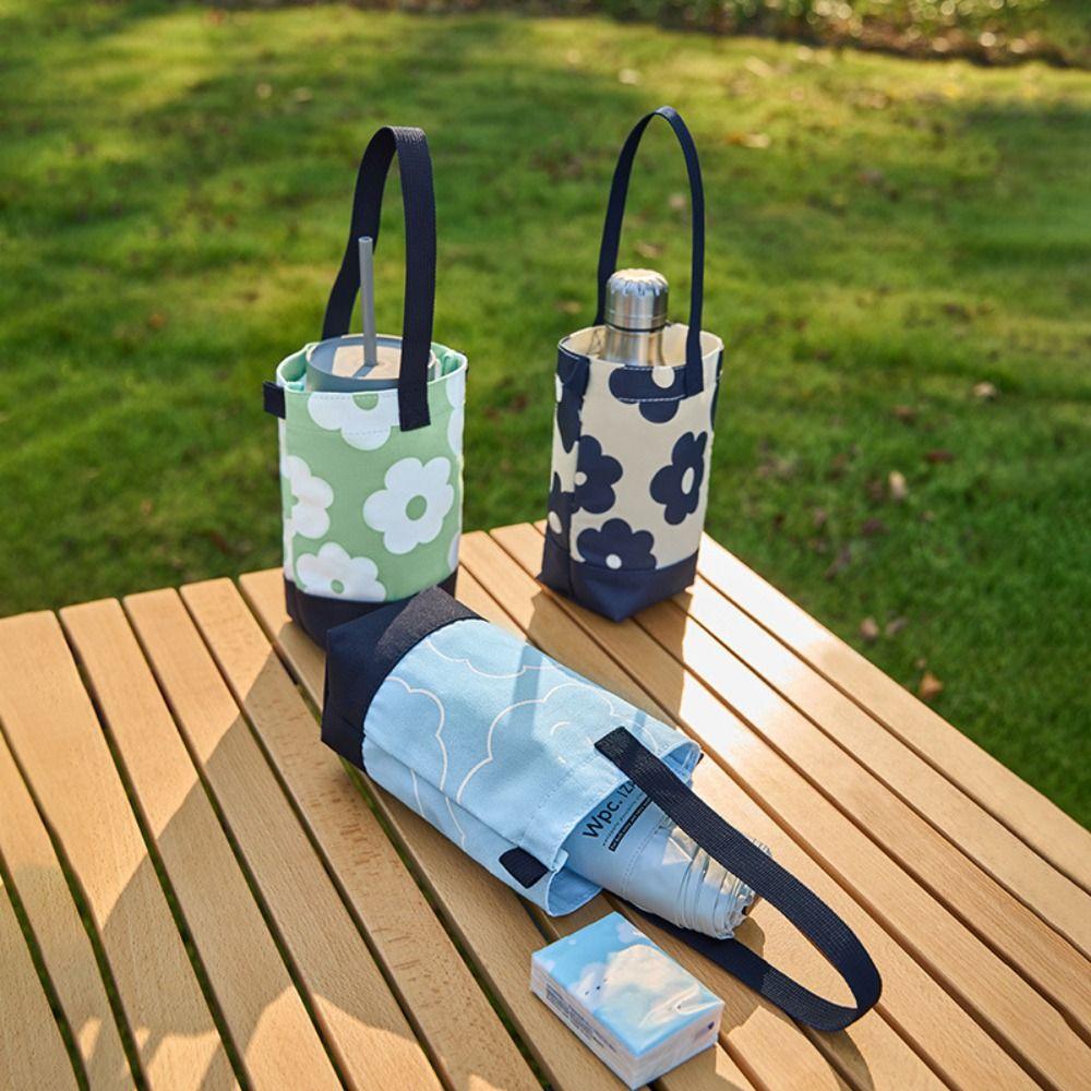 Printed Water Bottle Cover Water Bottle Holder Small Storage Bag Fashionable Crossbody Bag Hiking