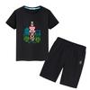 Chicken Jockey Children Suit Boys Girls Sports Sets 2pcs Tops+Shorts 100%Cotton Anime T-shirt Kawaii Tees Kids Boutique Clothes