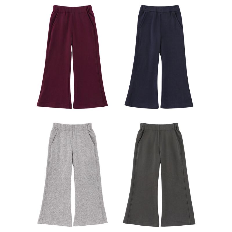 YOYO Girls' 2026 Spring Fashion Slim-Fit Knitted Flared Pants
