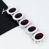 Wunderschönes rotes Granat-Edelstein Handgefertigt 925 Sterlingsilber Armband, Rotes Granat-Armband für Ehefrau, Unisex-Armband, Hochzeitsgeschenke