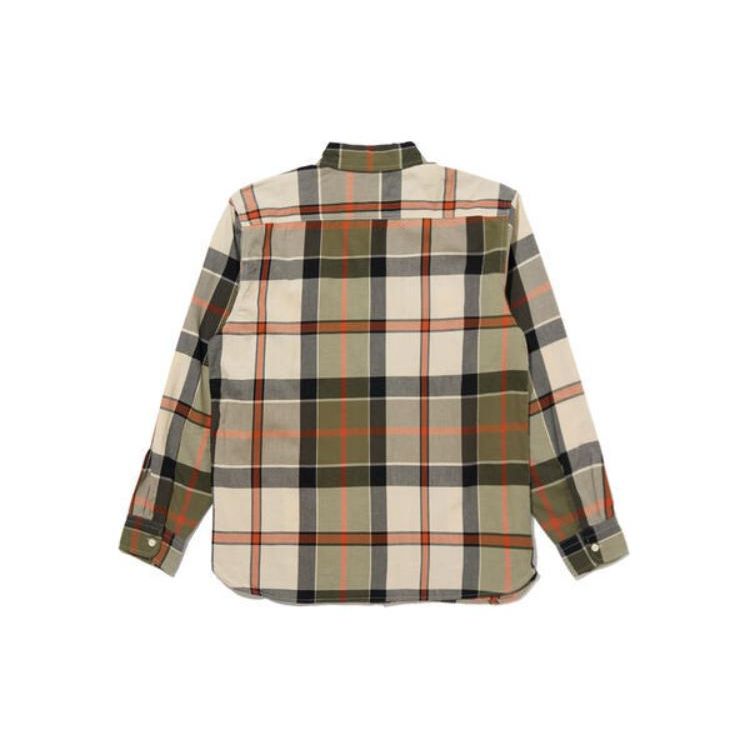 Levis Plaid Print Button-Down Long Sleeve Shirt Men shirts Brown A5772-0008