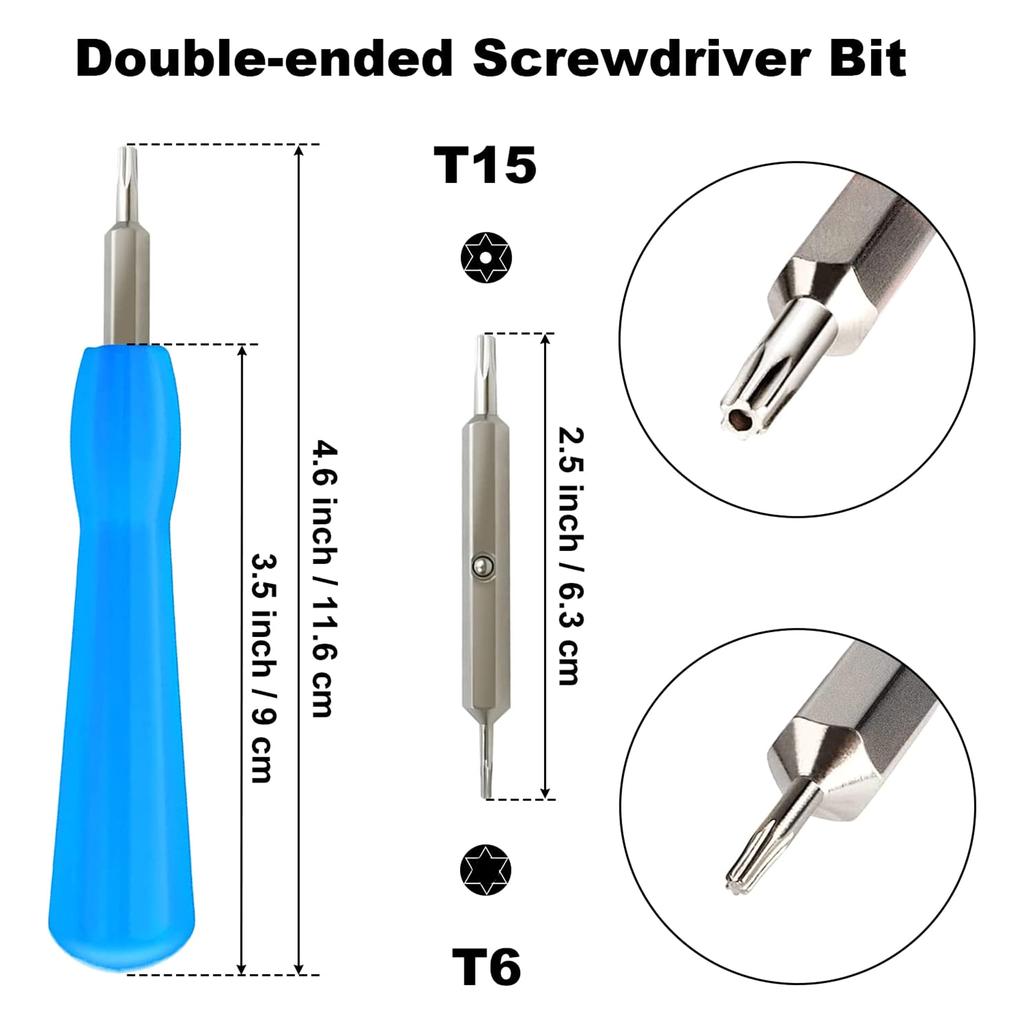 T6 T15 Two-in-one Portable Hexagon Screwdriver for Intelligent Doorbell Disassembly Precision Screwdriver Tool