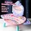 Princess Vanity Makeup Playset!Safe Washable Cosmetic Kit (Nail Polish, Blush, Lip Gloss). Multi-Func Dresser Toy. Perfect Gift