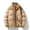 Corduroy Down Jacket Men's Color-blocking Collared Cotton-padded Jacket Trendy Cotton-padded Jacket