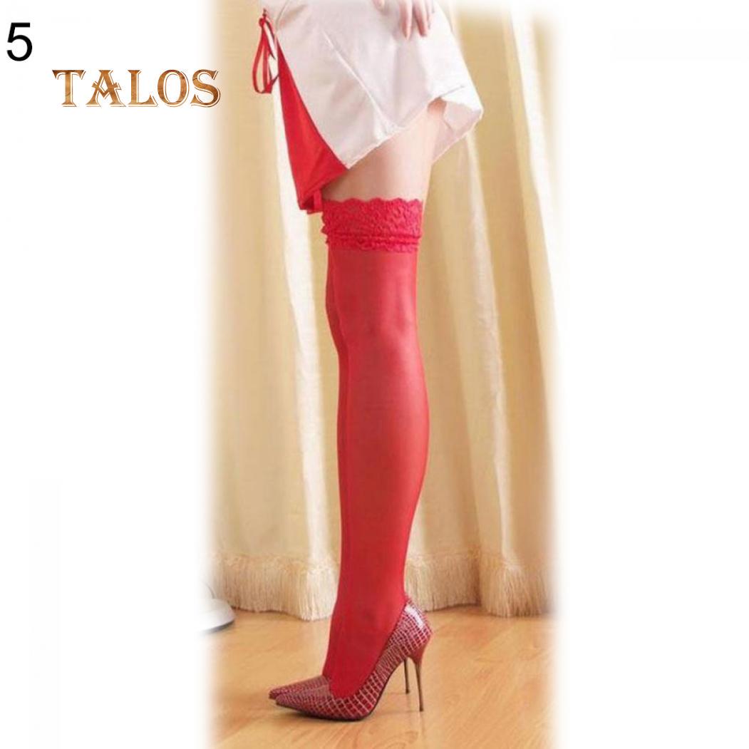 

Дамы женщины сексуальные кружева цветок бедра высокие эластичные чулки колготки ночной клуб для женщин красный