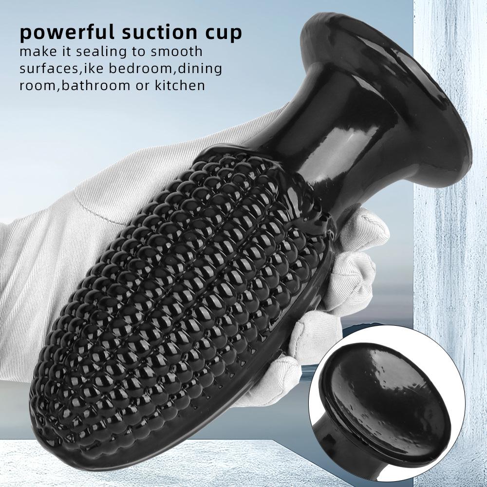 Black PVC Large Butt Plug Dildo Fisting Masturbator Sex Toy 18+ Big Dick Simulation Penis