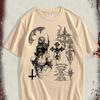 Men's High Street Hip-Hop Dark Style Printed T-Shirt, New Spring/Summer Collection
