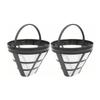 2PCS Reusable Coffee Filter Stainless Steel Nylon Effective Filtering Permanent Cone Coffee Maker