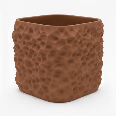Brown Decorative Pot for Plants, Organic Structure