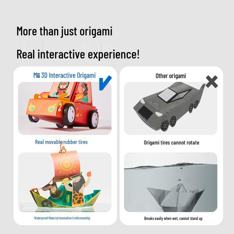 Mideer My Little Origami Airplane: 3D Educational Toy for Kids, Ages 2+, Includes Paper Cutting Book for Crafting