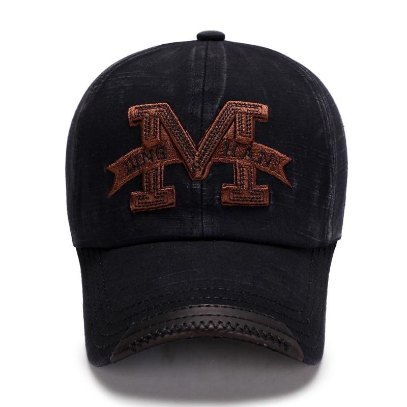 Snapback Cap Washed Hat Men's Leisure Old Baseball Cap Outdoor Embroidery Sunshade Hat Dad Hats for Men