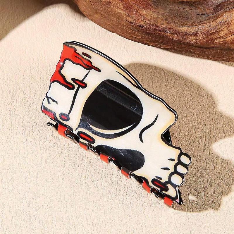 1PC Halloween Large Clown Hair Claw Clip, Cartoon Design, Trendy Non Slip Hair Grab Clip For Women Wear