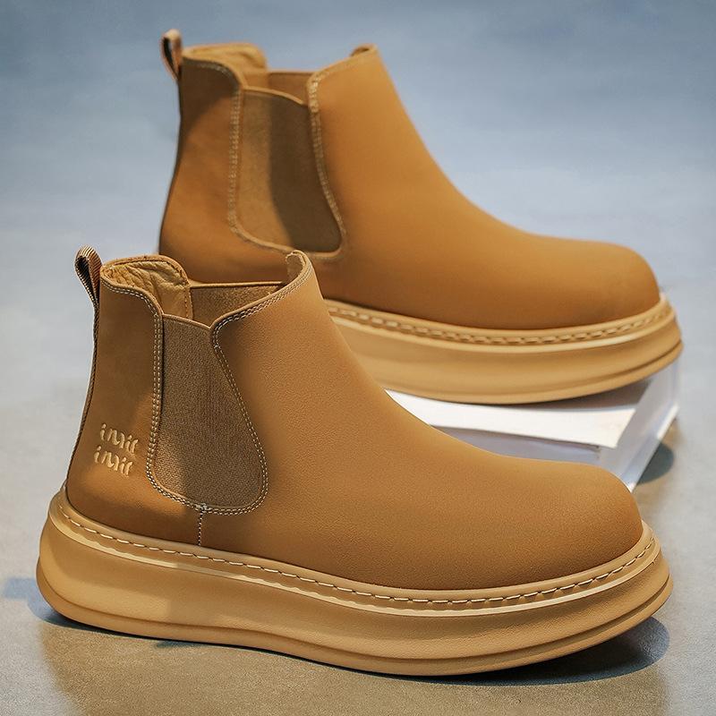 Martin boots winter new British Chelsea boots non-slip thick-soled high-top short boots 39