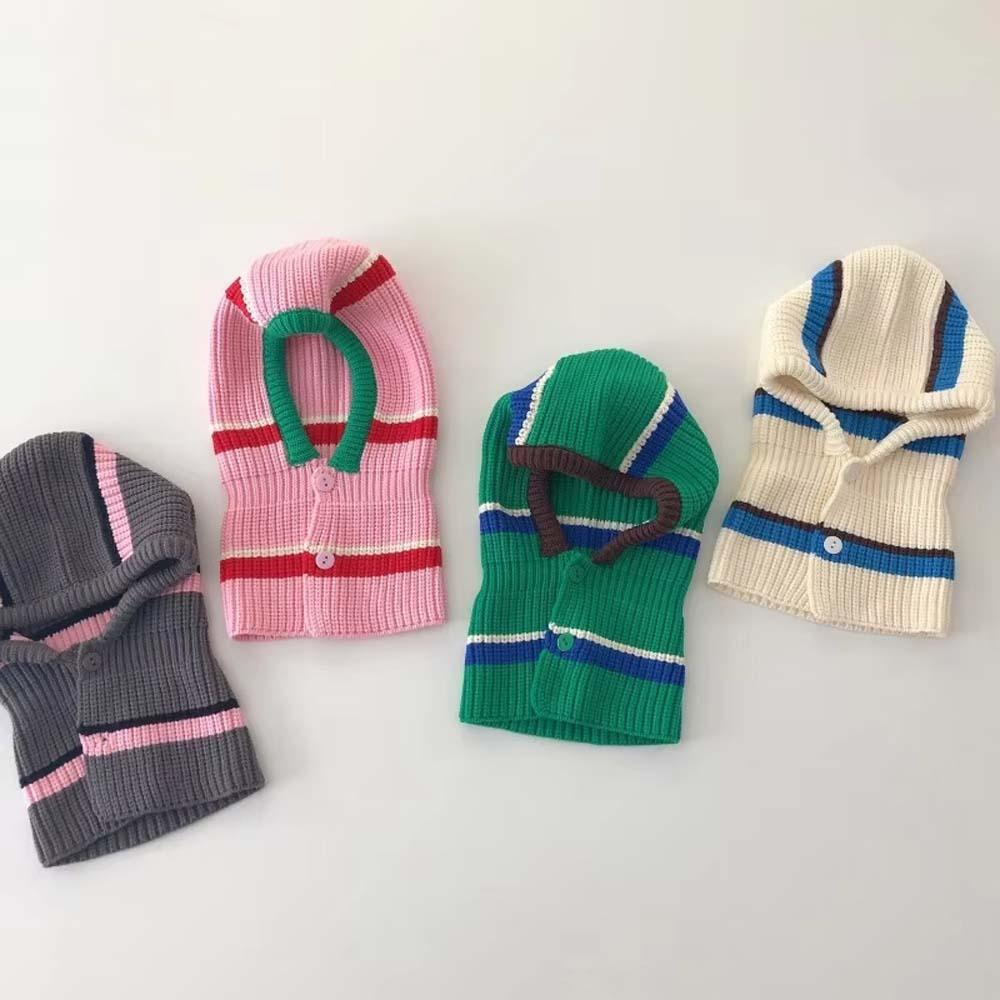 Soft Baby Knitted Hat Dome Infant Balaclava Headgear Soft Baby Woolen Cap  Kids
