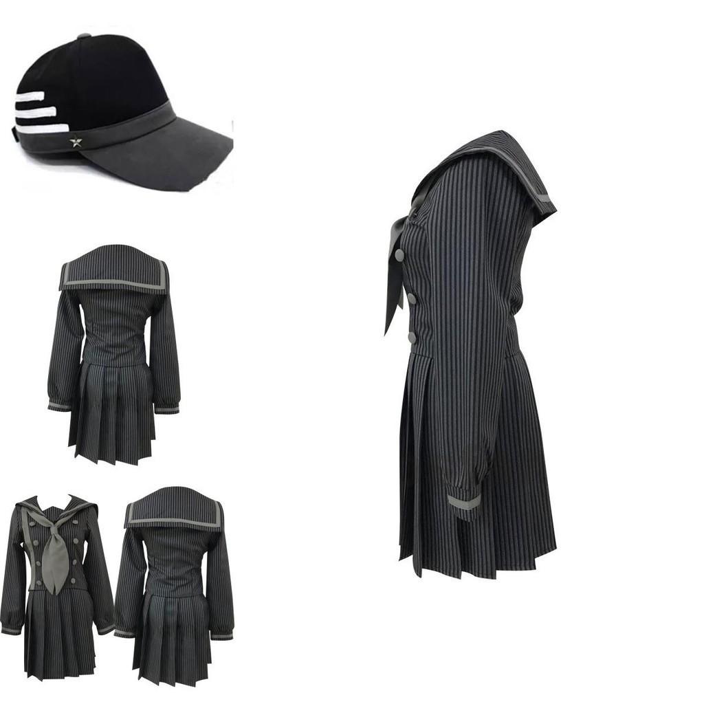 Stylish Anime Danganronpa Saihara Shuichi Cosplay Costume For Women In Black And Gray
