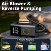 12V 5500A Multi-Function Jump Starter with Air Compressor, Tire Inflator, LED Light, and LCD Display