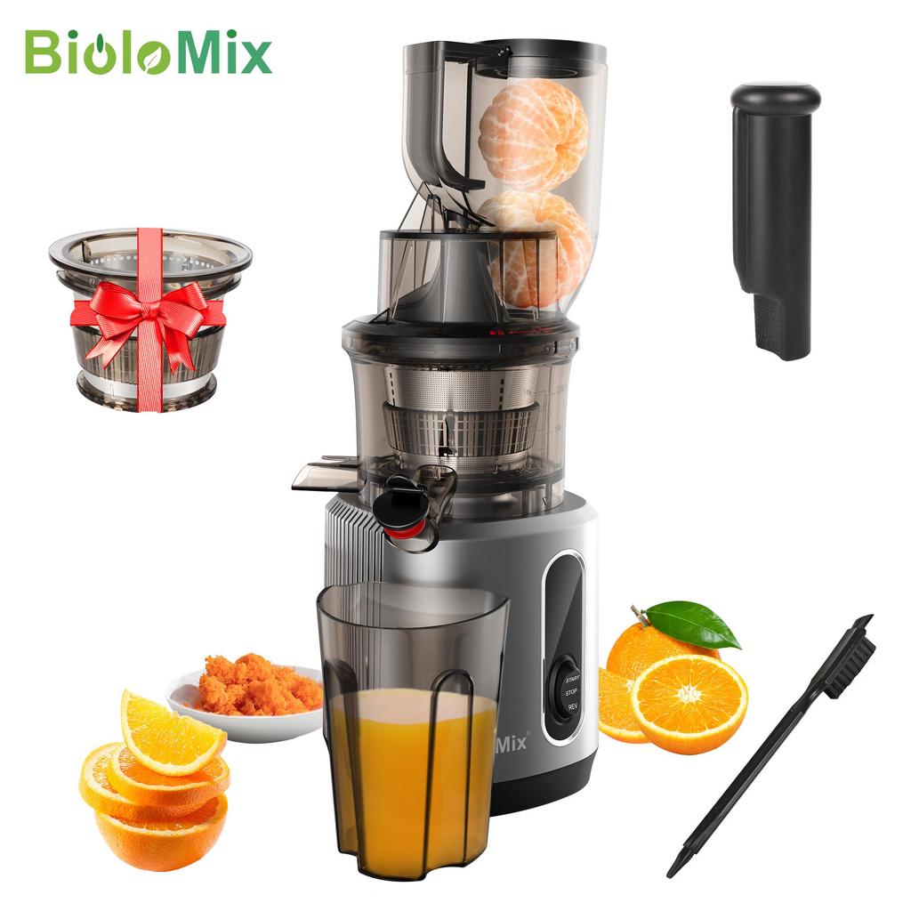 BioloMix HH‑916I Slow Cold Press Juicer Wide Mouth Masticating Juicer