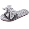 Elegant Korean Silk Bow Slippers - Handmade Satin Flats for Women