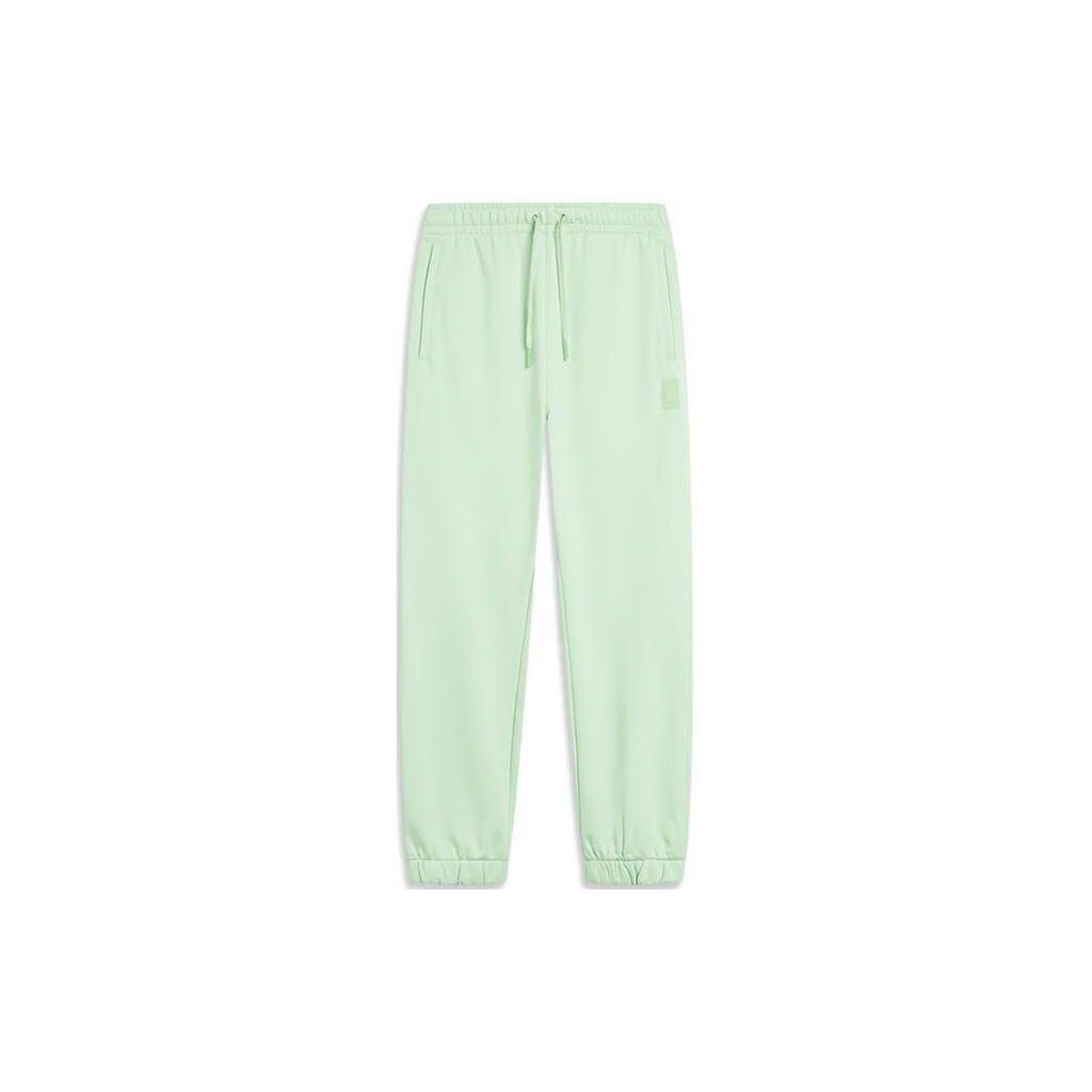Li-Ning China Color Series Solid Mid-Waist Tapered Knit Sports Pants Men Bottoms Bamboo-Green AKLT955-1