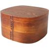 KXLCGYK Bentwood Bento 2800ml Large with Cross Japanese Natural Lacquer Sushi Removable for Sports Cherry Blossom Bento Brown Box, 2-Tier, Wooden,