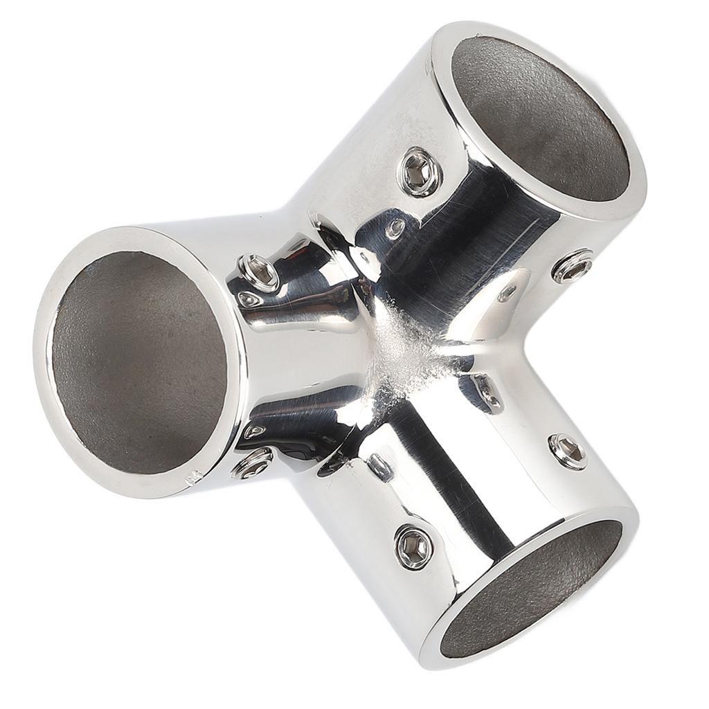 3 Way Corner Tee Joint 316 Stainless Steel Mirror Polished Yacht Hand Rail Elbow Pipe Fittings