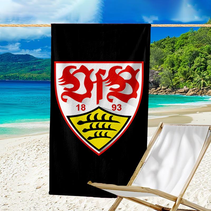 Vfb Fc Crest Printed Beach Towel, Super Soft Microfiber, Perfect Gift Birthday, for Pool, Beach, Travel, for family and friends