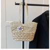 Woven Straw Bag Women's Large-capacity New Versatile Shoulder Seaside Beach Vacation Tote Bag Tide