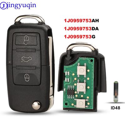 Jingyuqin 433Mhz ID48 Kryt kľúča pre VW Volkswagen Golf Passat Polo Jetta Touran Bora Sharan 1K0959753G 1J0959753DA 1J0959753AH