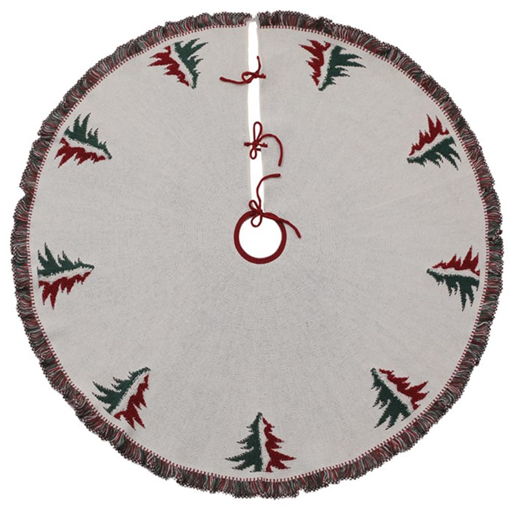 

Knitted Tree Tree Bottom Christmas Gift 3 Tassel 3D Wool Cedar Tree Perfect for and Everyday Use Skirt, Apron, Decoration, Colors, Edge, Skirt,